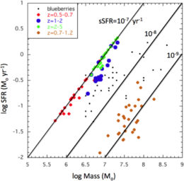star formation rate vs. mass