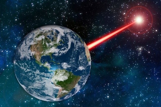 Laser from Earth