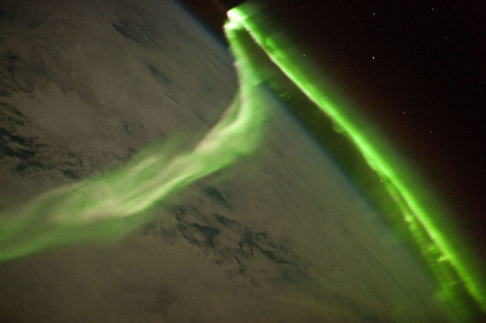 aurora from space