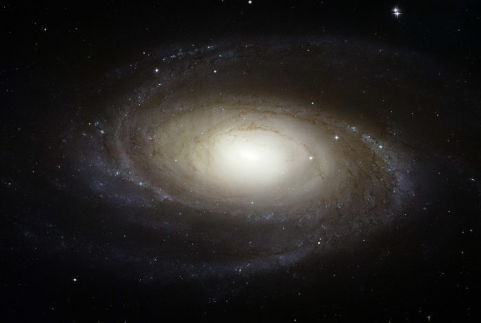 Hubble photo of a large grand design spiral galaxy.