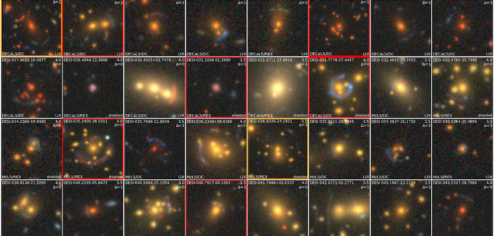 mosaic of small images of newly discovered gravitational lens systems