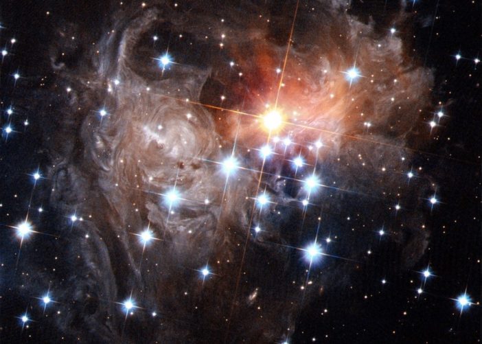 Hubble photograph of a young star cluster