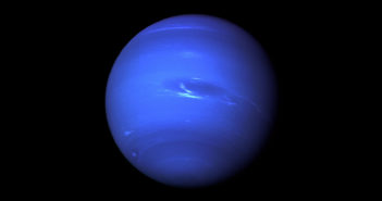 Photograph of a blue planet