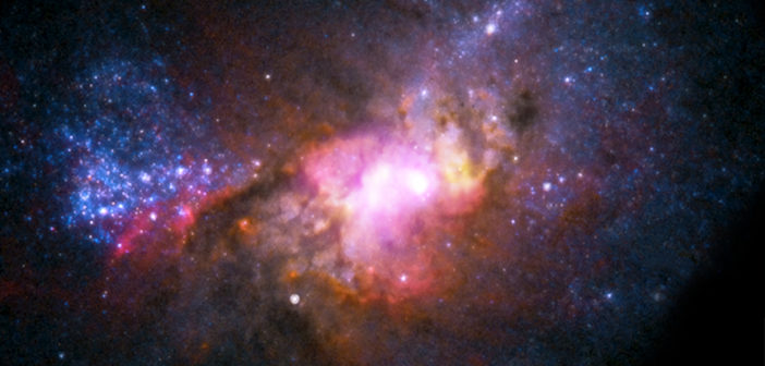composite photo of a dwarf galaxy.
