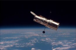 photograph of the Hubble Space Telescope