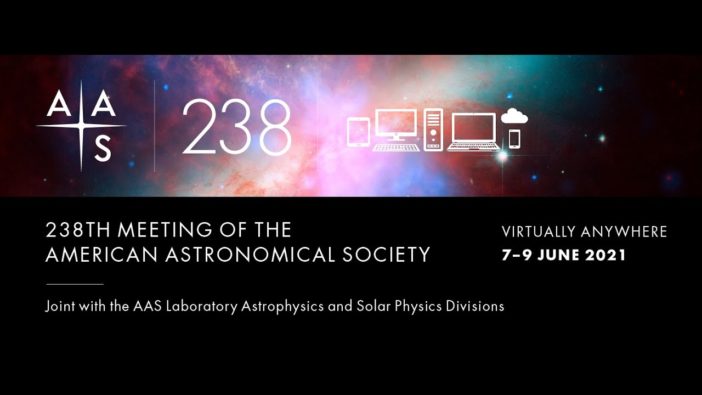 Banner announcing the 238th meeting of the American Astronomical Society