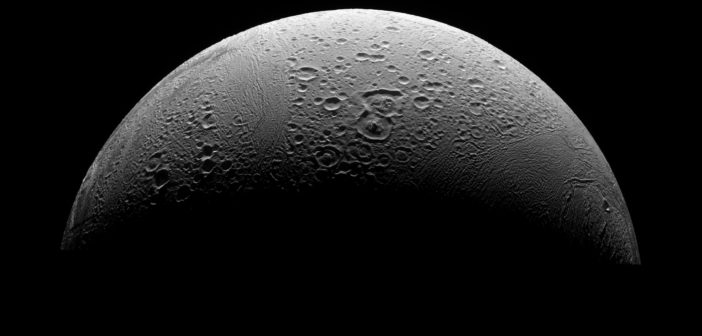 photograph of Saturn's moon Enceladus