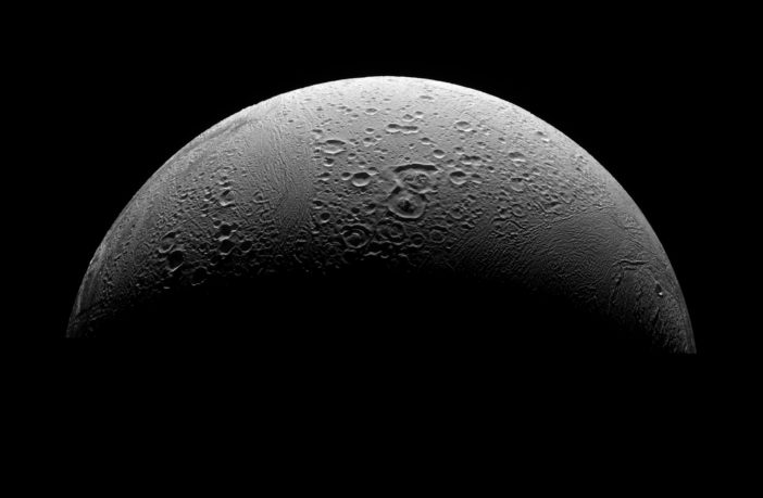 photograph of Saturn's moon Enceladus