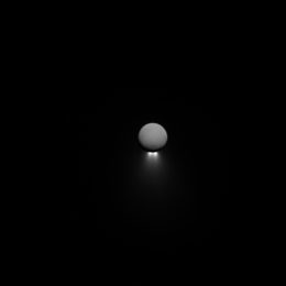 photograph of enceladus with plumes