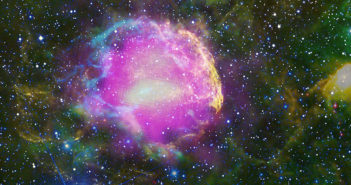 multiwavelength image of supernova remnant IC 443