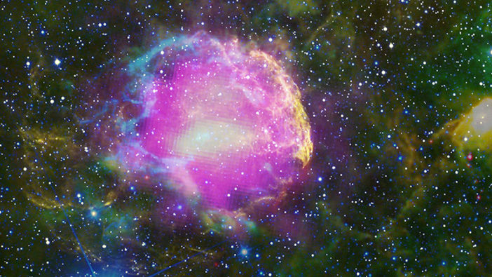 multiwavelength image of supernova remnant IC 443