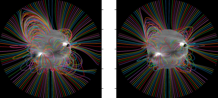 simulations of the Sun's magnetic fields