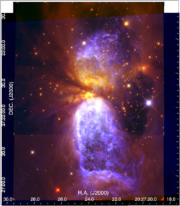 Hubble image of Sh2-106 star forming region