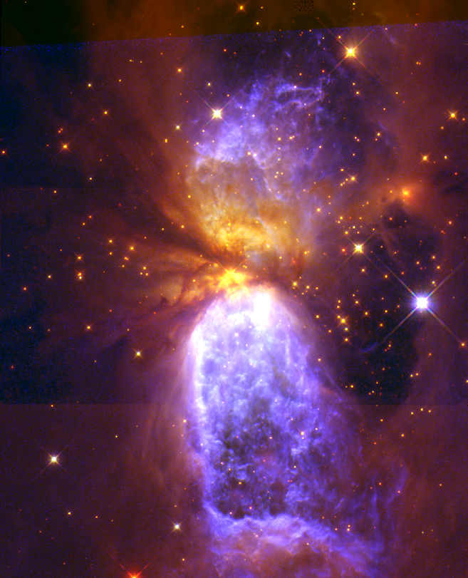 Hubble image of Sh2-106 star forming region
