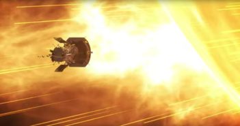Artist's rendition of the Parker Solar Probe getting very close to the Sun
