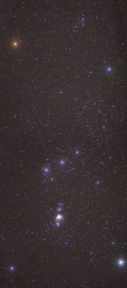 photograph of the constellation orion