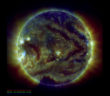 ultraviolet image of a solar filament on the sun
