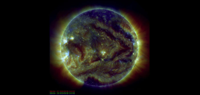 ultraviolet image of a solar filament on the sun