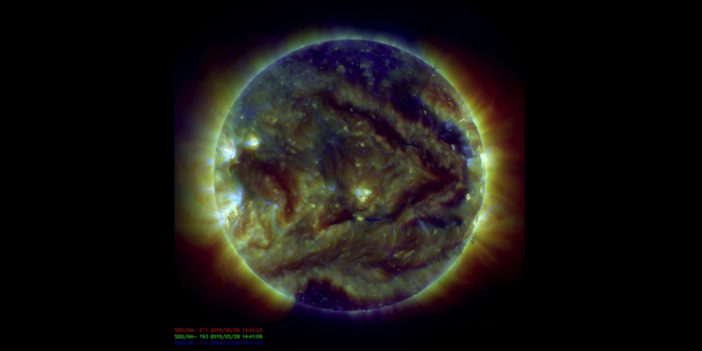 ultraviolet image of a solar filament on the sun
