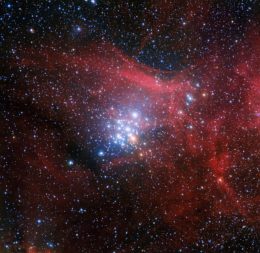ground-based image of a star cluster