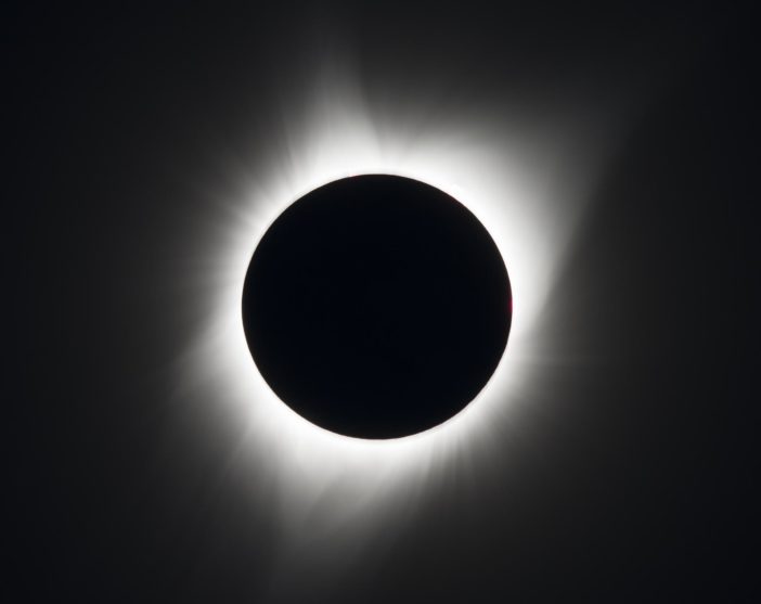 photograph of the solar corona during a total solar eclipse