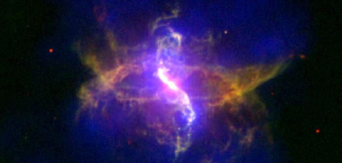 composite image of symbiotic star R Aquarii