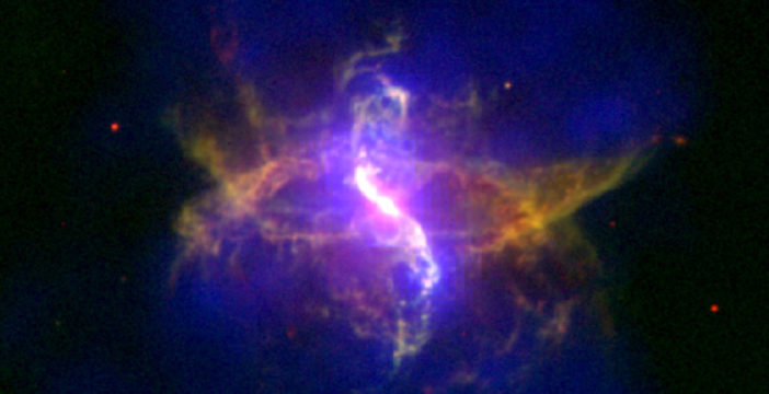 composite image of symbiotic star R Aquarii