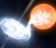illustration of an X-ray binary system