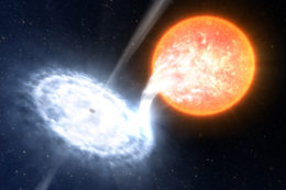 illustration of an X-ray binary system