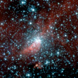 infrared image of a star cluster
