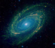representative color infrared image of the spiral galaxy messier 81