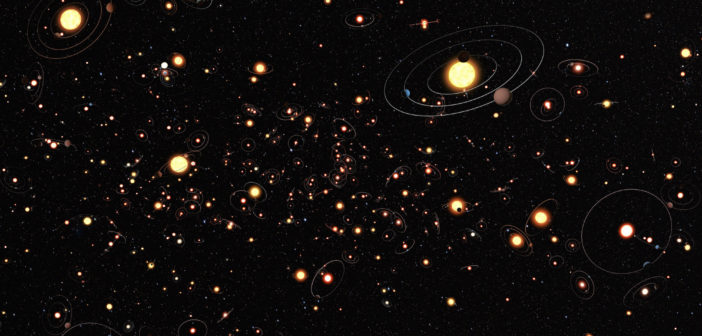 illustration of exoplanetary systems