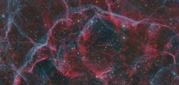 optical image of the northern region of the vela supernova remnant