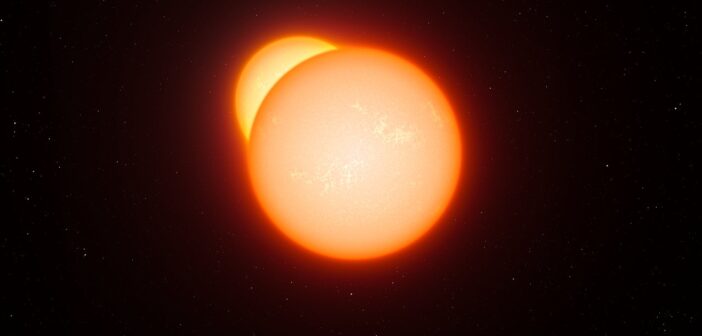 illustration of a binary star system