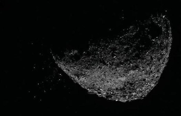 photograph of the asteroid bennu