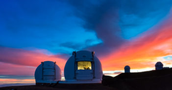 photograph of the Keck telescopes