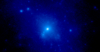Galaxy surrounded by a large dark matter halo