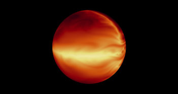 simulated image of heat flow around a hot jupiter exoplanet