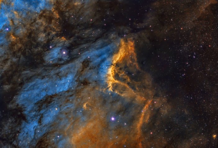 astrophotograph of the pelican nebula