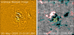 side-by-side images and magnetic field maps of the dots studied in this work