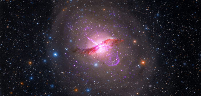 composite image of the active galaxy Centaurus A