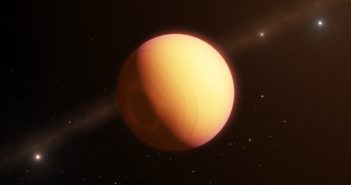artist's impression of the exoplanet HR8799e