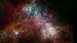 Composite far-infrared and radio image of the Small Magellanic Cloud