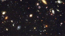 Hubble Deep Field: an image of a lot of galaxies.