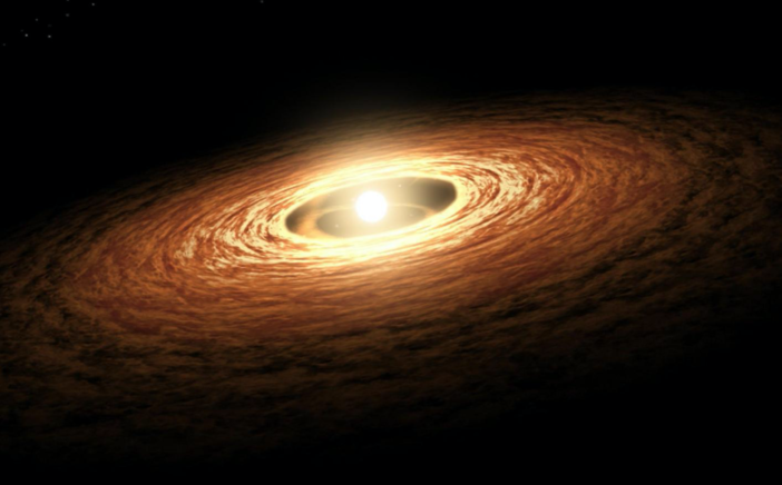 Star surrounded by a planet-forming disk