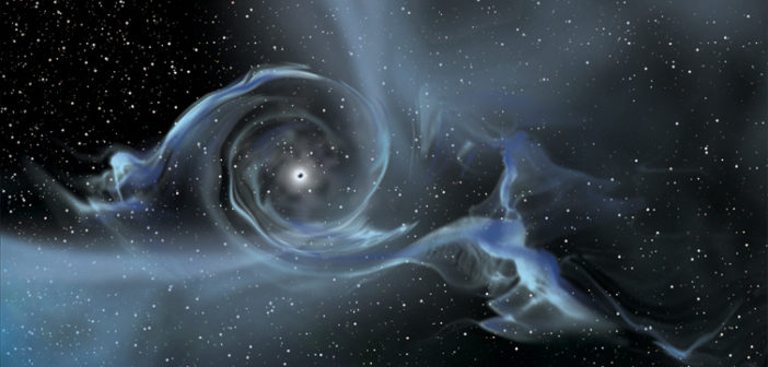 An artist's impression of a stellar-mass black hole