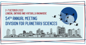 banner announcing the 54th annual Division for Planetary Sciences meeting, happening 2–7 October 2022 in London, Ontario, and virtually anywhere