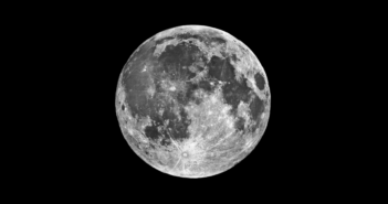 Full moon against a black sky