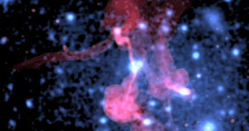 composite radio and X-ray image of the galaxy cluster Abell 194