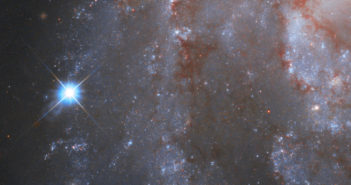 Hubble image of a supernova in the galaxy NGC 2525